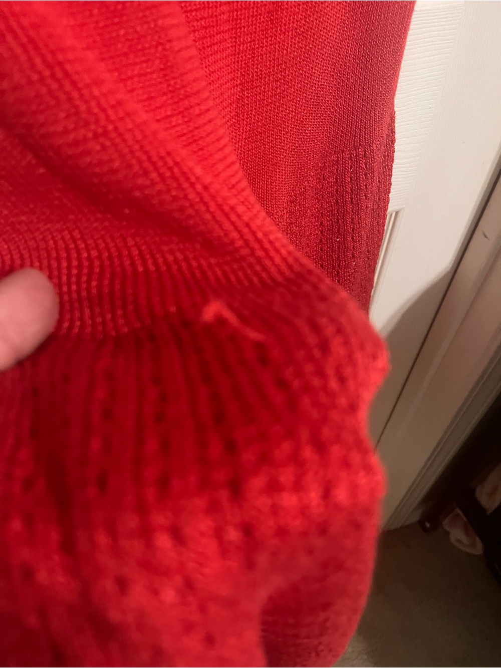 Women’s Ralph Lauren Red V‑Neck Knit Midi Dress L - Picture 7 of 9